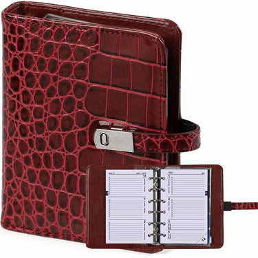 1311-08 Taschenkalender Croco Druckburgunder